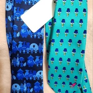 New Lot of 2 Trolls Movie Polyester Men's Ties